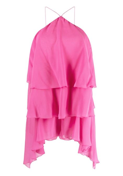 Pink Malena ruffled playsuit - women THE ANDAMANE | TM130165ATNS041PNK